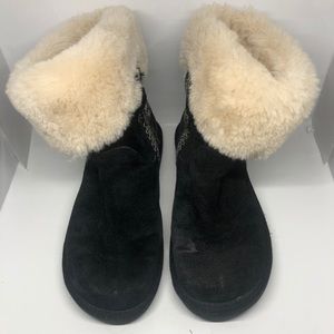 UGG Metro Tas Cuff Booties Black #5577 Size 7